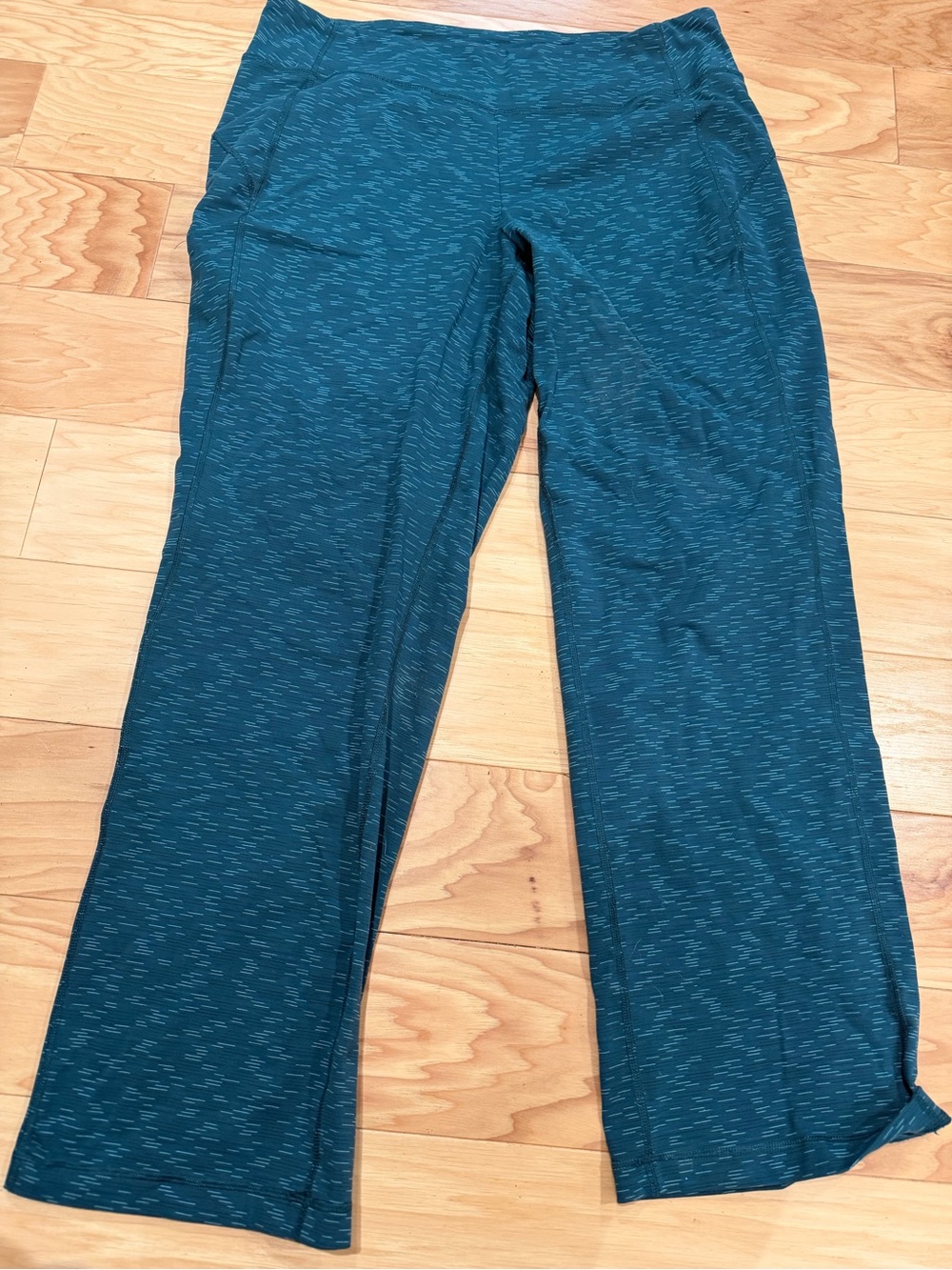 Duluth Trading Co Teal Space-Dye Boot-Cut Active NOGA Pants activewear